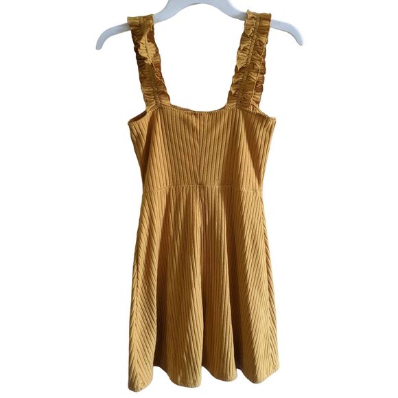 Francesca's Collections Mustard Mini Dress - Picture 2 of 10